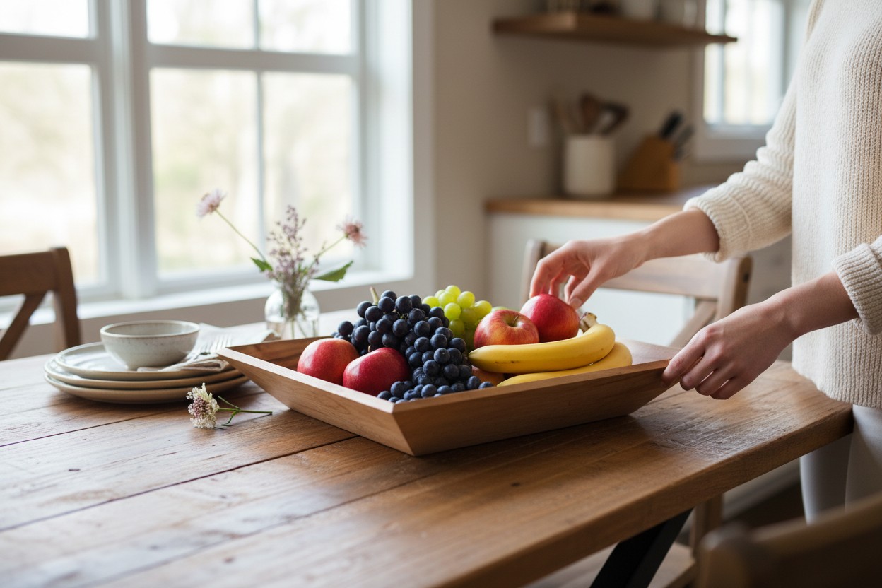 Elegant Maple Catch-All Centerpiece